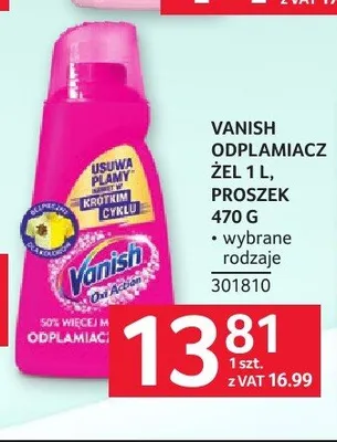 Odplamiacz Vanish Oxi Action promocja w Selgros