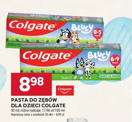 Pasta do zębów dla dzieci Bluey 6-9 Years Colgate promocja w Stokrotka