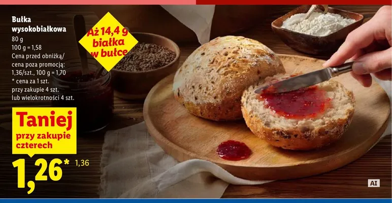 Bułka wysokobiałkowa promocja w Lidl