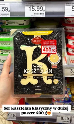 Ser kasztelan klasyczny plastry promocja w Dino
