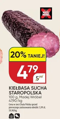 Kiełbasa sucha staropolska promocja w Chata Polska