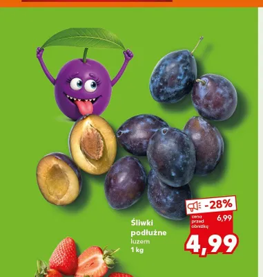 Śliwki podłużne luzem promocja w Kaufland