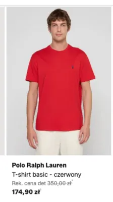 T-shirt basic Polo Ralph Lauren czerwony promocja w Lounge by Zalando