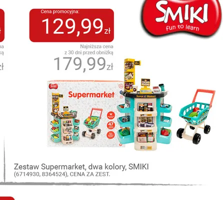 Zestaw supermarket Smiki promocja w Smyk