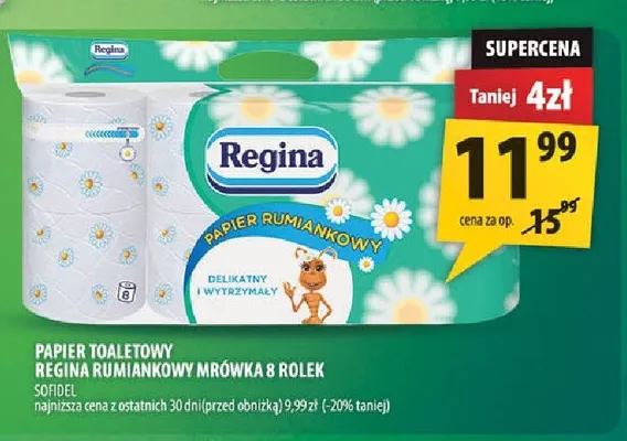 Papier toaletowy Regina Rumiankowy Mrówka promocja w Arhelan