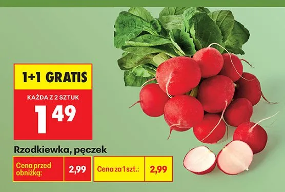 Rzodkiewka promocja w Biedronka