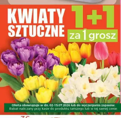Kwiaty sztuczne promocja w TOPAZ