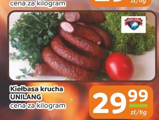 Kiełbasa krucha UNILANG promocja w Społem Częstochowa