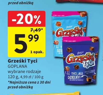 Wafelki Grześki Tyci promocja w Intermarche