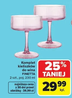 Komplet kieliszków do wina 2 szt. promocja w Carrefour