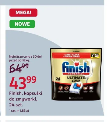 Kapsułki do zmywarki Finish promocja w Rossmann
