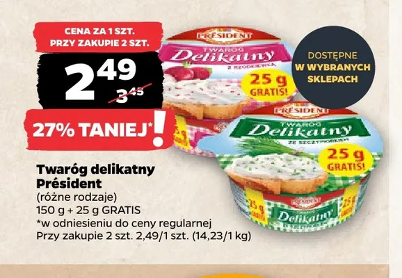 Twaróg delikatny Président promocja w Netto