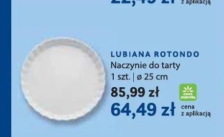 Naczynie do tarty Lubiana Rotondo ø 25 cm promocja w Stokrotka
