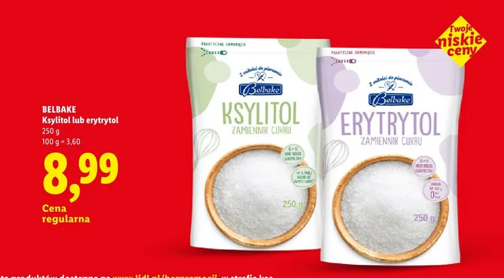 Erytrytol Belbake promocja w Lidl