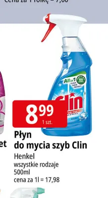 Płyn do mycia szyb Clin promocja w Leclerc