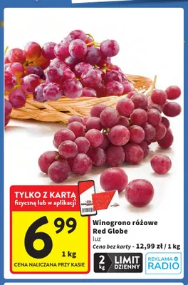 Winogrona różowe Red Globe promocja w Intermarche