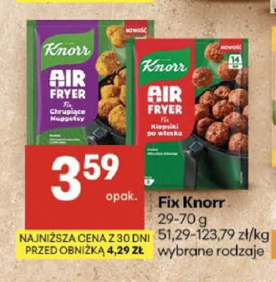 Fix Knorr Air Fryer chrupiące nuggetsy promocja w Delikatesy Centrum