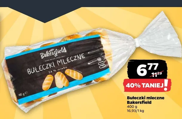 Bułeczki mleczne Bakersfield promocja w Netto