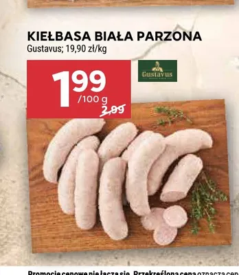 Kiełbasa biała parzona Gustavus promocja w Stokrotka