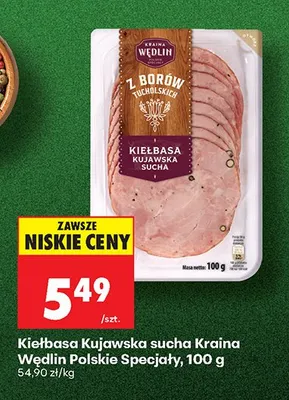 Kiełbasa Kujawska sucha Kraina Wędlin Polskie Specjały promocja w Biedronka