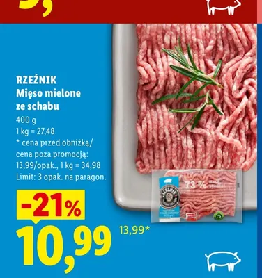 Mięso mielone ze schabu Rzeźnik promocja w Lidl