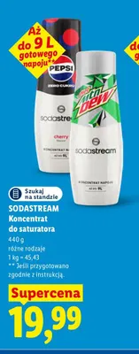 Koncentrat do saturatora Pepsi Zero Cukru cherry SodaStream promocja w Lidl