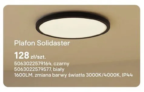 Plafon Solidaster czarny promocja w Castorama