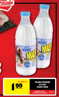 Mleko świeże MU! 2% promocja w Gram Market