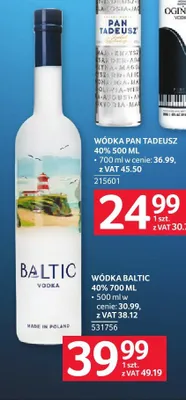 Wódka Baltic 40% promocja w Selgros