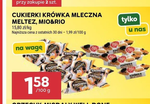Cukierki krówka mleczna Mio&Rio promocja w Stokrotka