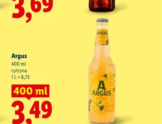 Piwo Argus Cytryna promocja w Lidl