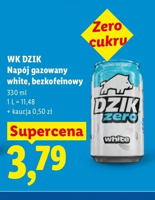 Napój gazowany WK Dzik White bezkofeinowy promocja w Lidl