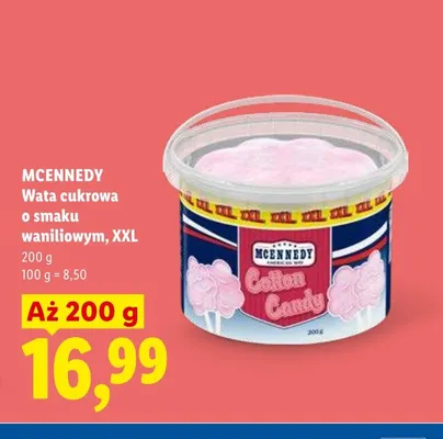 Wata cukrowa o smaku waniliowym XXL Mcennedy promocja w Lidl