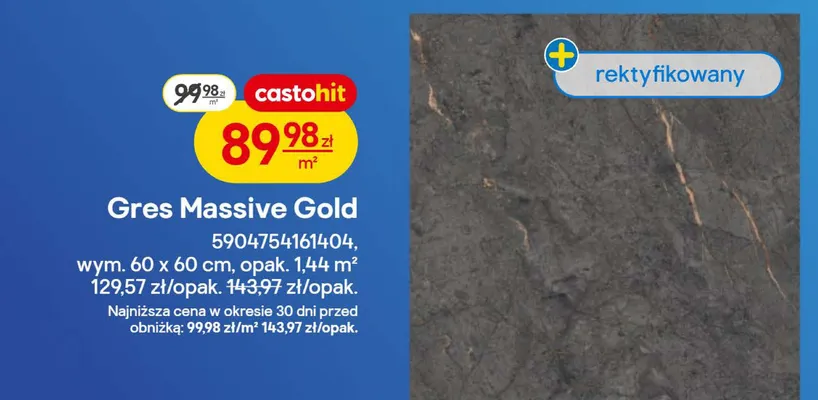 Gres Massive Gold promocja w Castorama