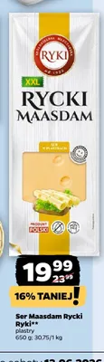 Ser Maasdam Ryki plastry promocja w Netto