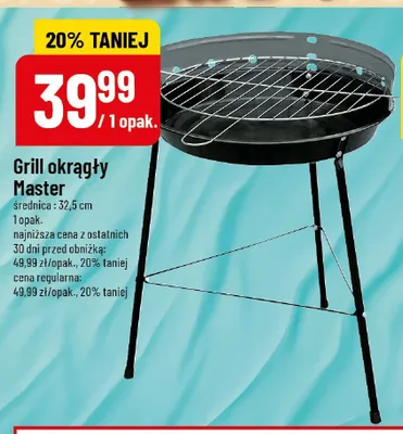 Grill okrągły Master promocja w POLOmarket