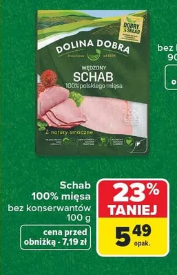 Schab wędzony Dolina Dobra promocja w Carrefour