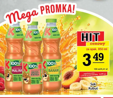 Sok Kubuś jabłko marchew malina promocja w Gram Market