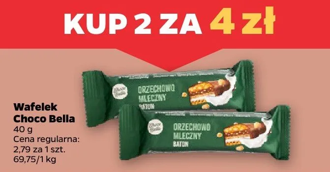 Wafelek toffi w czekoladzie mlecznej Grześki promocja w Netto
