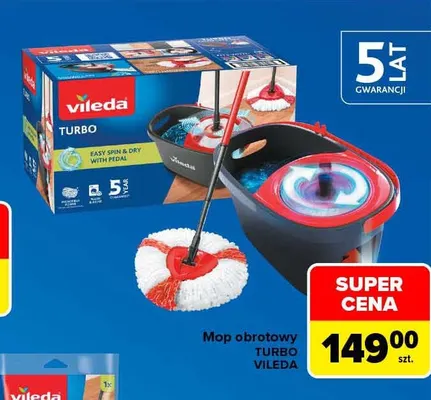Mop obrotowy Turbo Vileda promocja w Carrefour