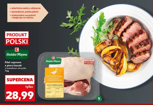 Filet supreme z piersi kaczki z kawałkiem skrzydła Stoisko Mięsne promocja w Kaufland