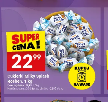 Cukierki Milky Splash Roshen promocja w Twój Market