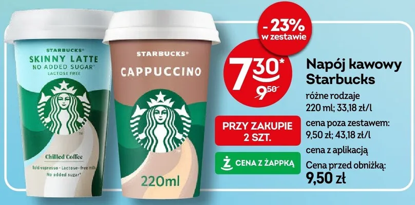 Napój kawowy Starbucks Cappuccino promocja w Żabka