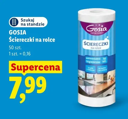 Ściereczki na rolce Gosia promocja w Lidl