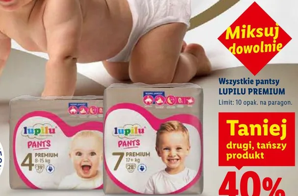 Pieluszki Lupilu Premium Pants 7 17+kg promocja w Lidl