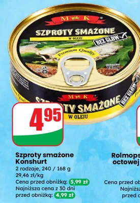 Szproty smażone w oleju promocja w Dino