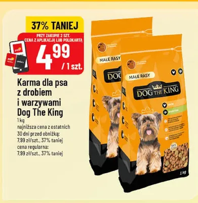 Karma dla psa z drobiem i warzywami Dog The King promocja w POLOmarket