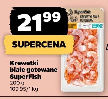 Krewetki białe gotowane promocja w Netto