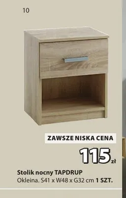 Stolik nocny TAPDRUP promocja w Jysk