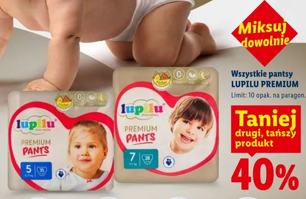 Pieluchomajtki Lupilu Premium Pants 7 promocja w Lidl